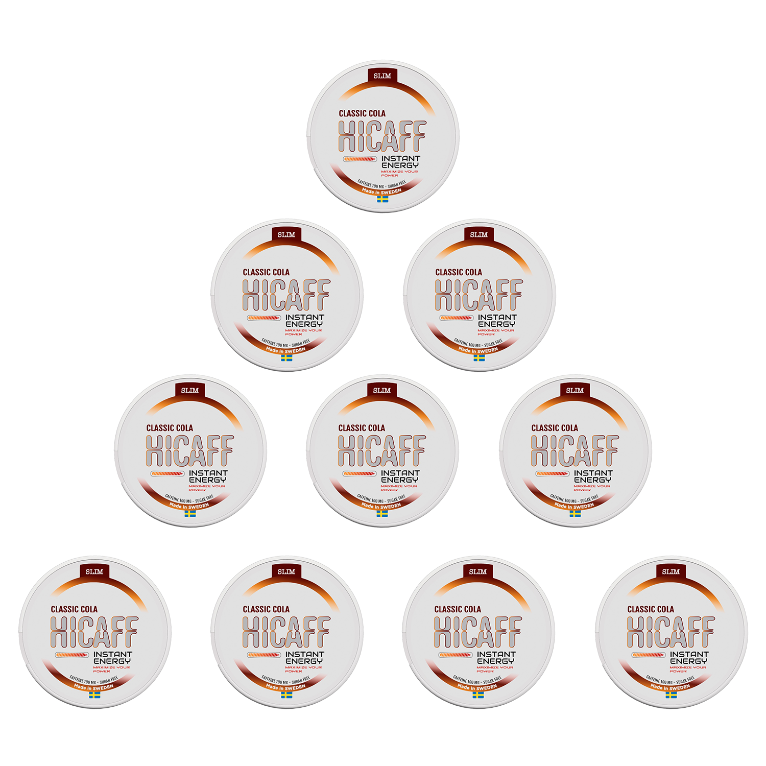 HICAFF - Classic Cola 100mg - 10 pack carton