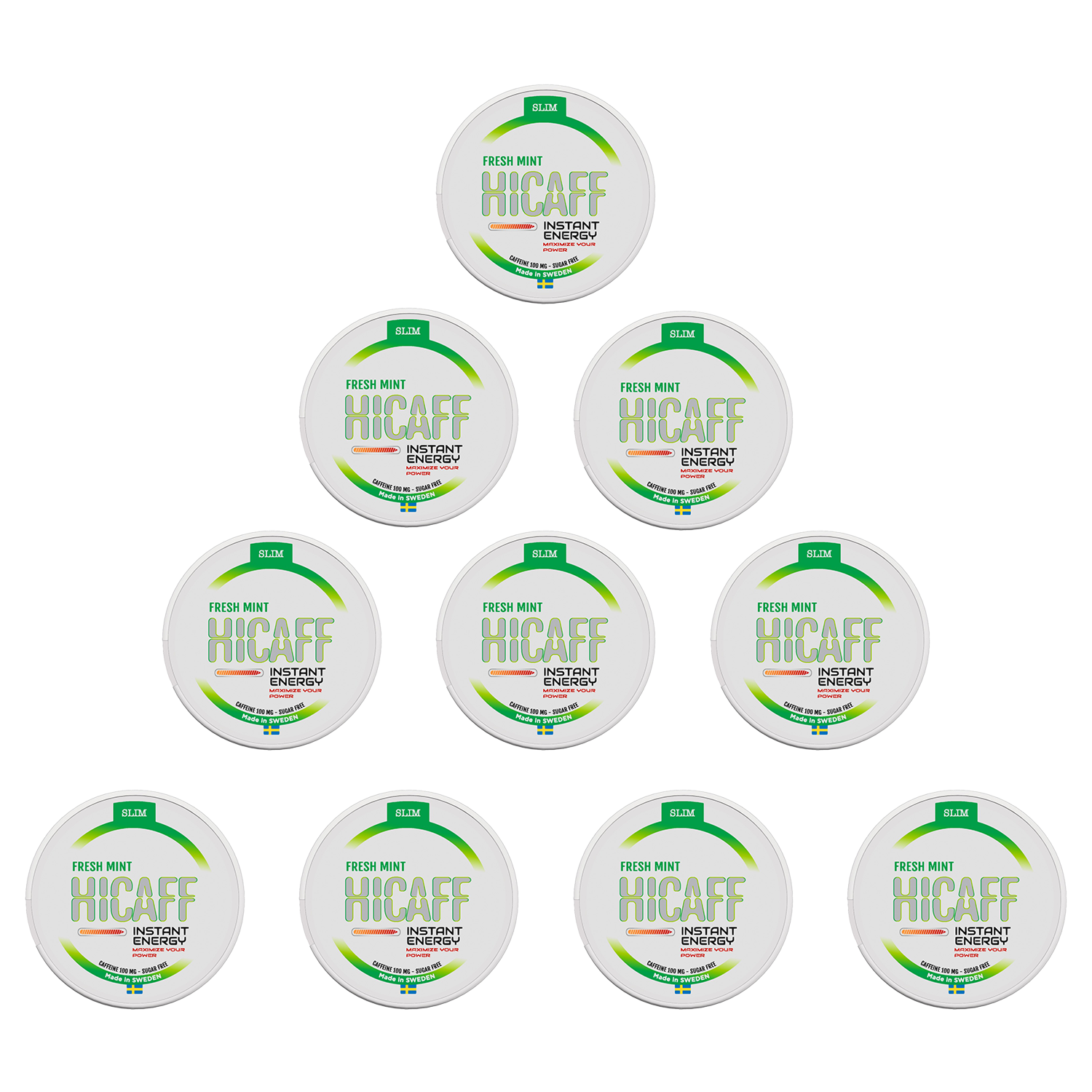 HICAFF - Fresh Mint 100mg - 10 pack carton