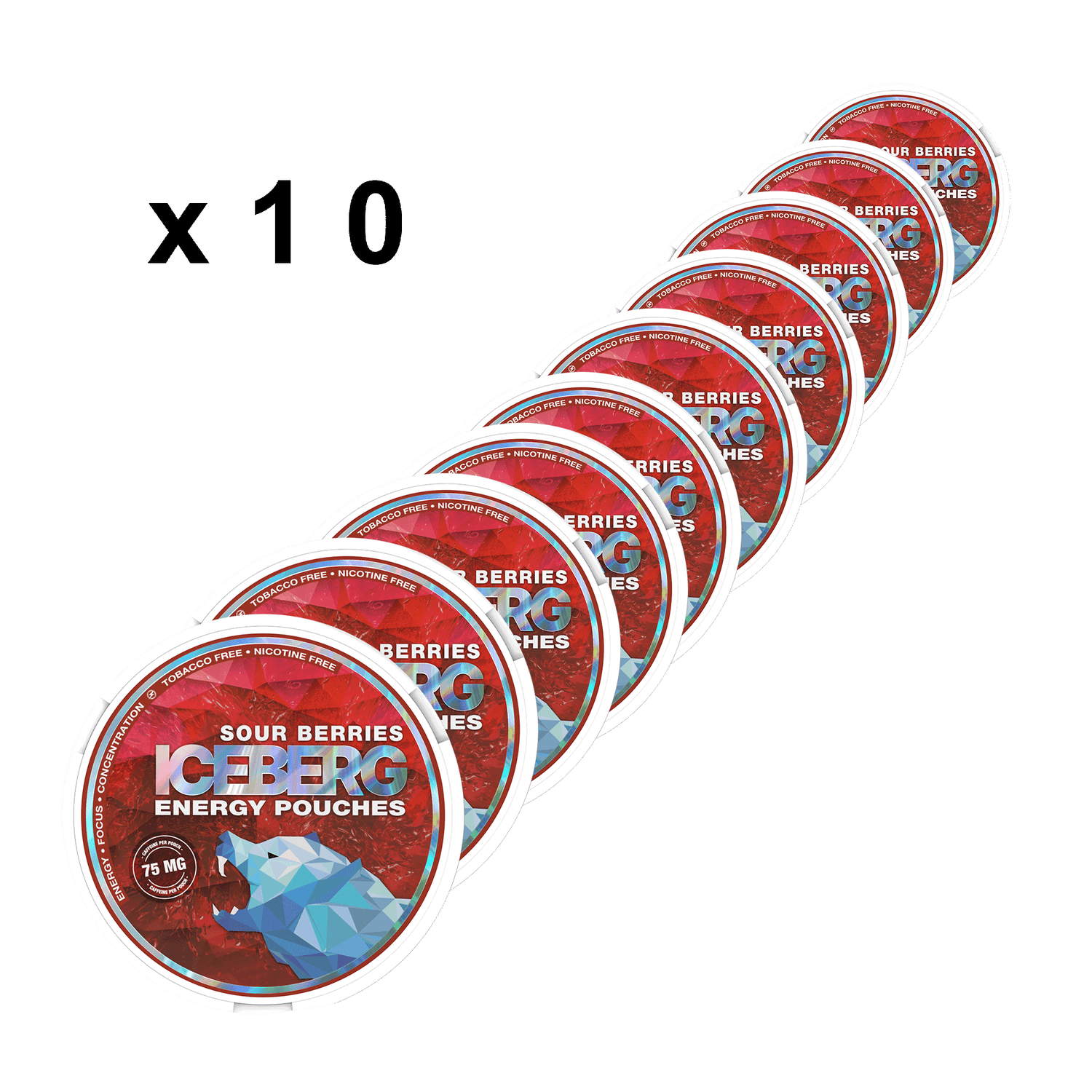 ICEBERG - Sour Berries 75mg - 10 Pack Carton